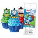 Edible Wafer Paper Cupcake Decorations - Thomas The Tank Engine